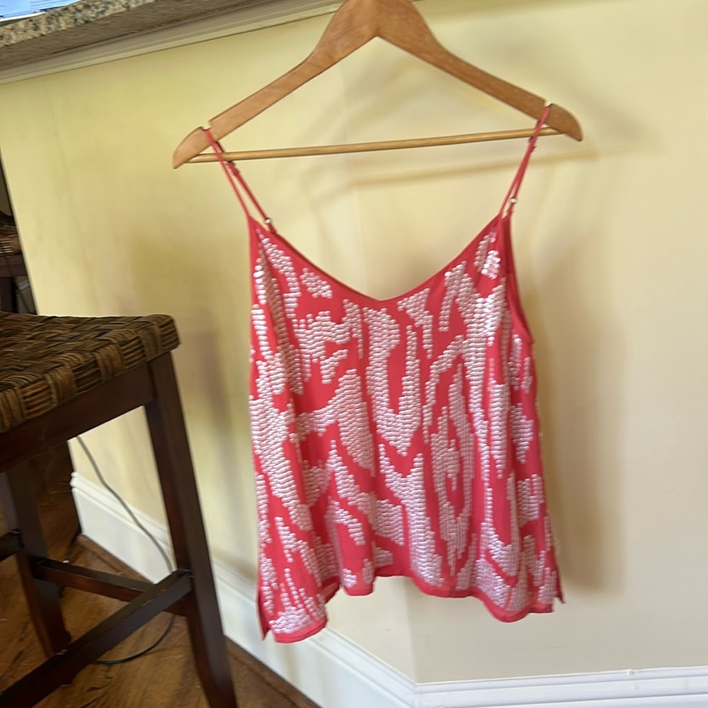 Pink beaded top from Saks Fifth Ave, size S